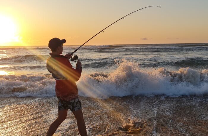 Shore angling along the iSimangaliso coastline near St Lucia