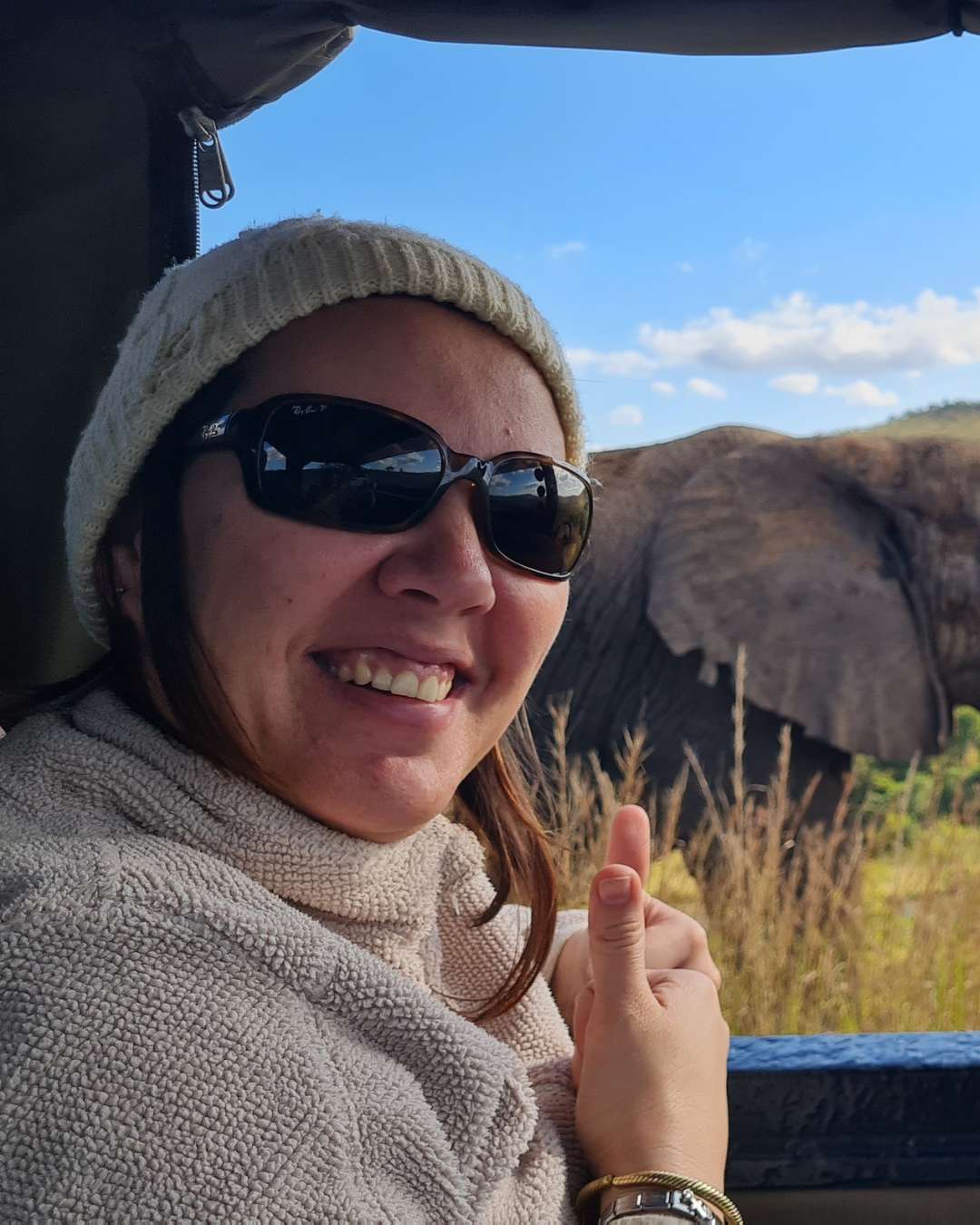 Stacey van Wyk of Safari for Six with guests on safari in St Lucia